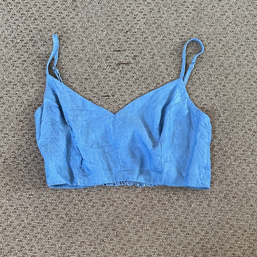Lulu's Blue Crop Top